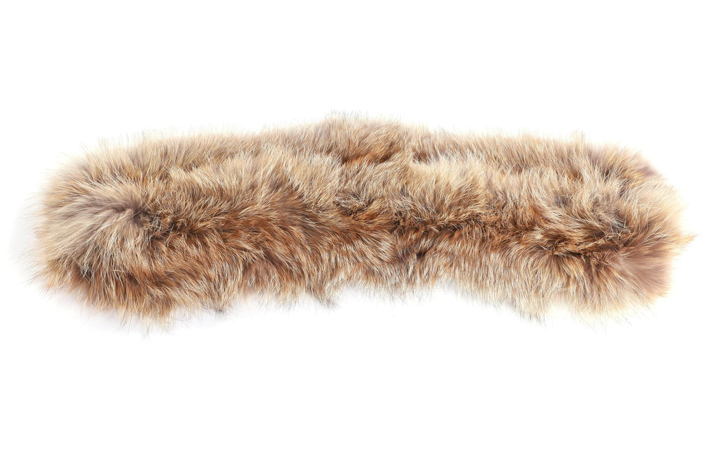 Natural colour coyote fur collar.
