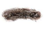 Brown colour crystal fox fur collar addon accessory.