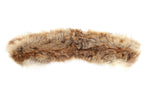 Natural colour fox fur collar addon accessory.