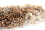 Natural colour fox fur collar addon accessory.