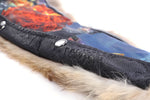 Natural colour fox fur collar addon accessory.