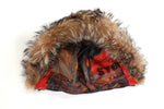 Natural colour crystal fox fur hood addon accessory.