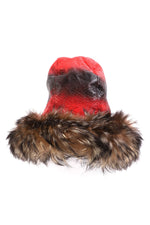 Natural colour crystal fox fur hood addon accessory.