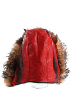 Natural colour crystal fox fur hood addon accessory.
