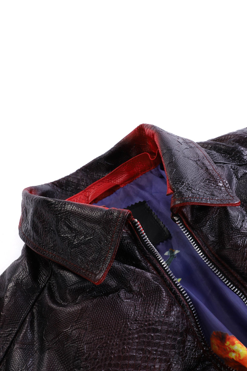 Men Leather Hill Top Bomber
