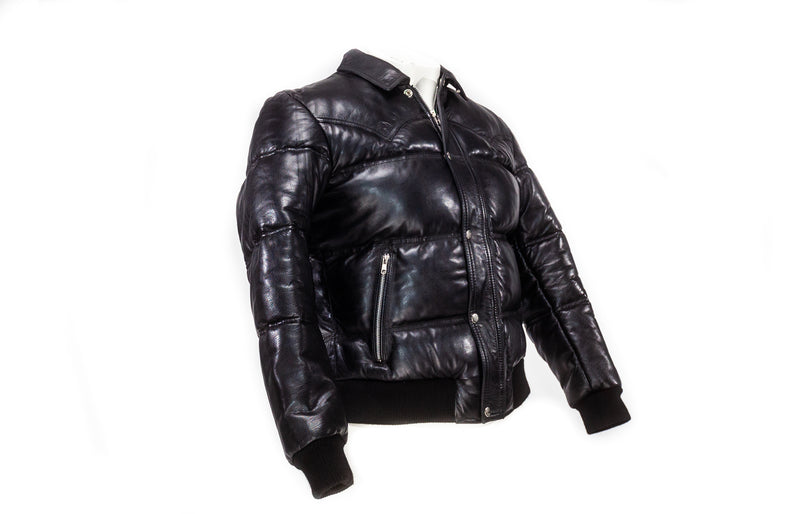 Men Leather Fly By Night Bomber