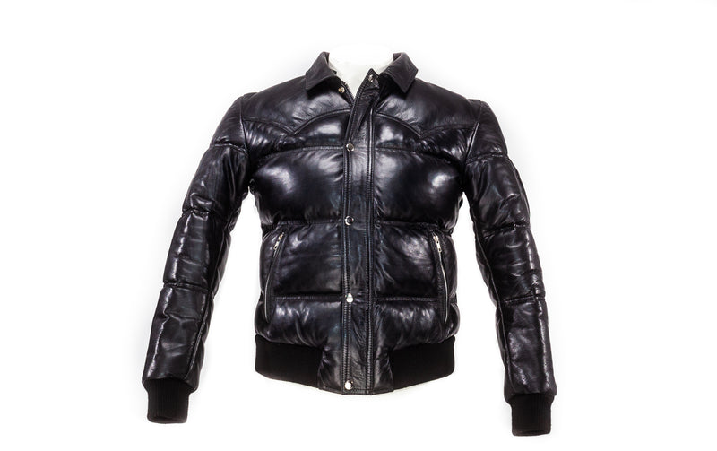 Men Leather Fly By Night Bomber